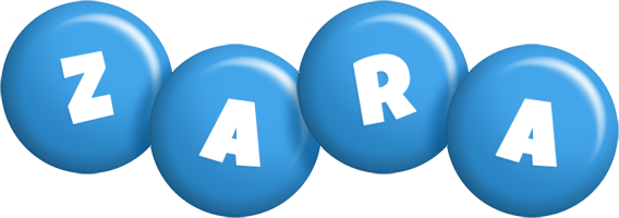 Zara candy-blue logo