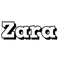 Zara snowing logo