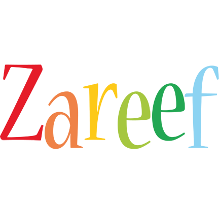 Zareef birthday logo