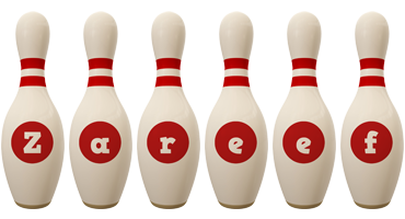 Zareef bowling-pin logo