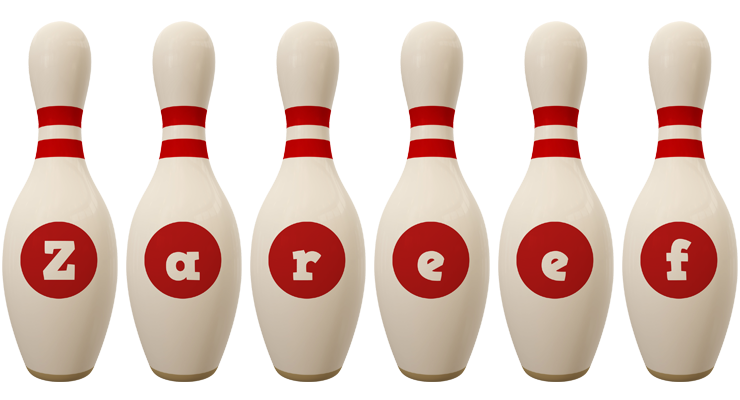 Zareef bowling-pin logo