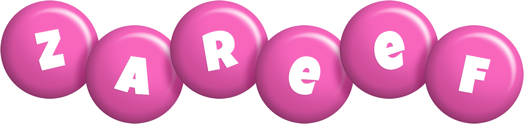Zareef candy-pink logo