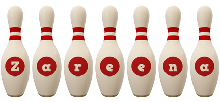 Zareena bowling-pin logo