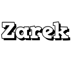 Zarek snowing logo