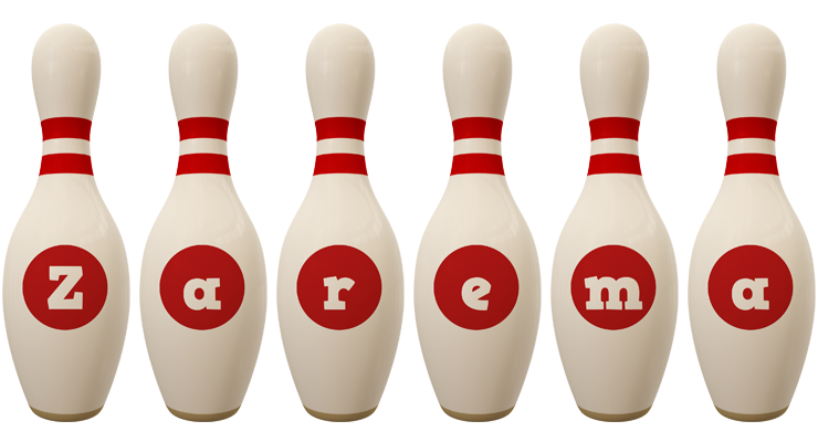 Zarema bowling-pin logo