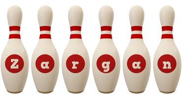 Zargan bowling-pin logo