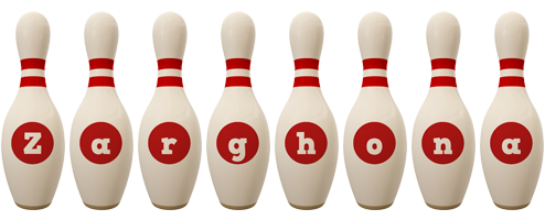 Zarghona bowling-pin logo