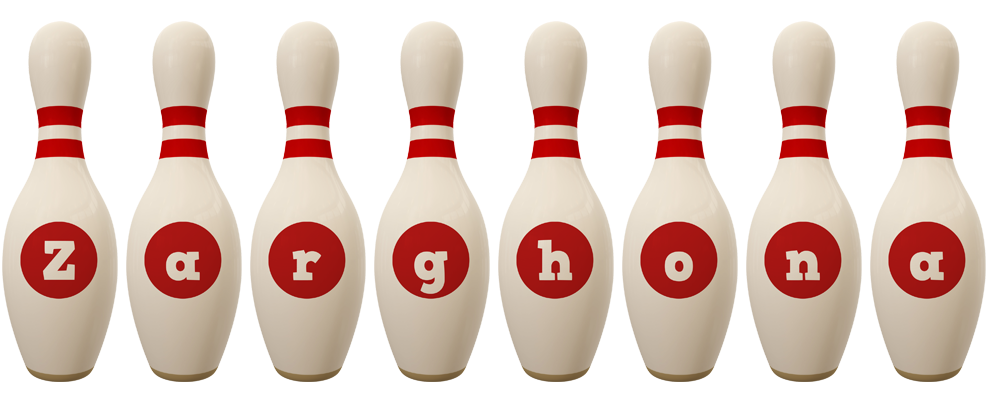 Zarghona bowling-pin logo