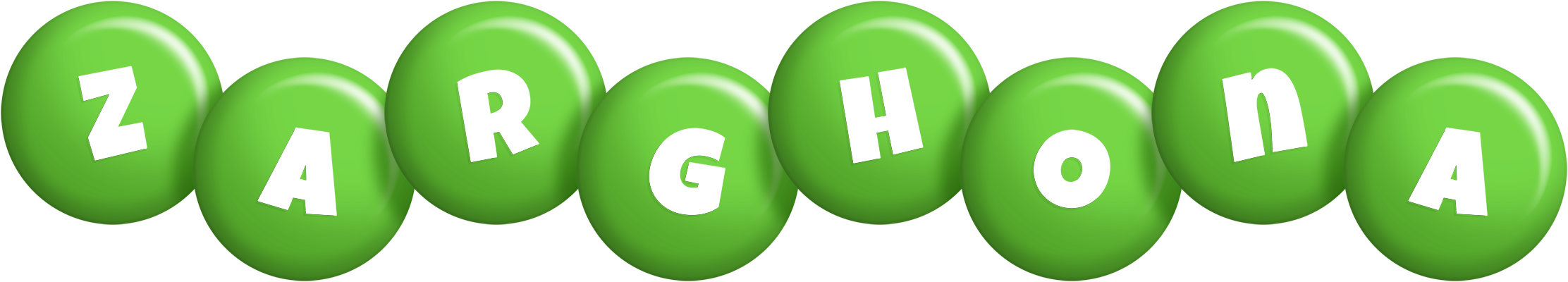 Zarghona candy-green logo