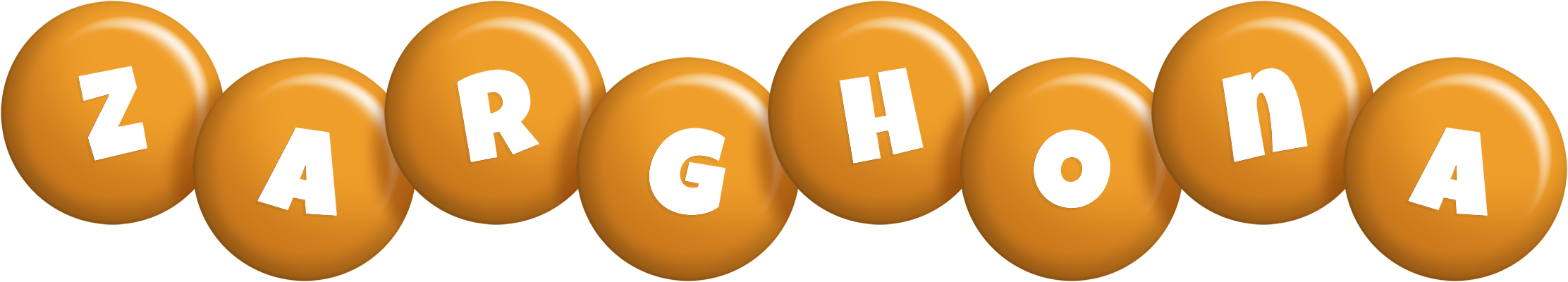 Zarghona candy-orange logo