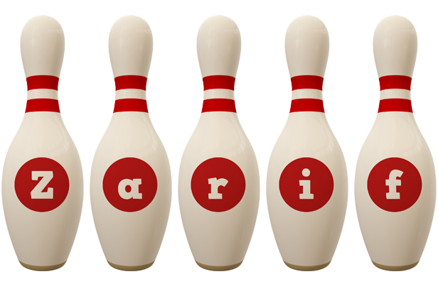 Zarif bowling-pin logo