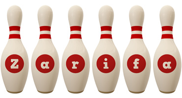 Zarifa bowling-pin logo