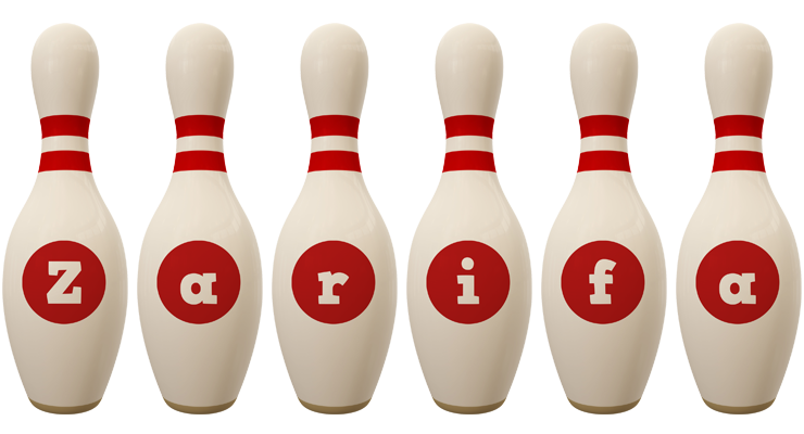 Zarifa bowling-pin logo