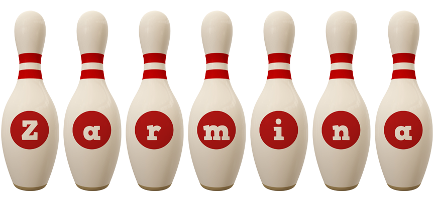 Zarmina bowling-pin logo
