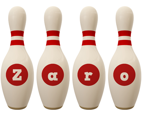 Zaro bowling-pin logo