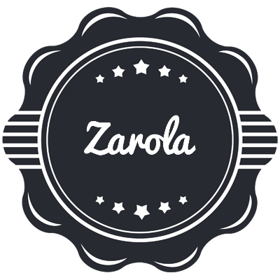 Zarola badge logo