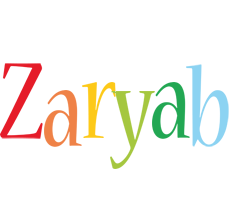 Zaryab birthday logo