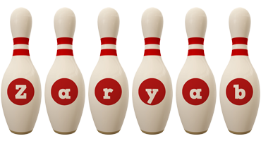 Zaryab bowling-pin logo