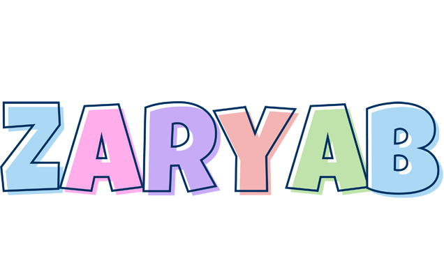 Zaryab pastel logo