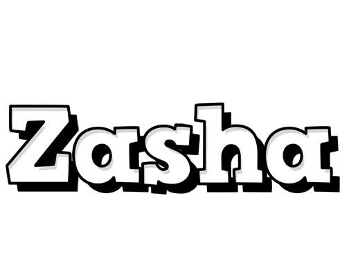 Zasha snowing logo