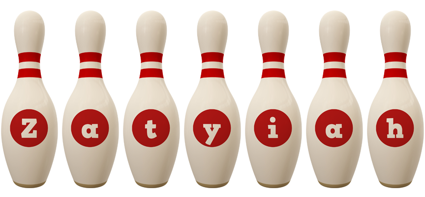 Zatyiah bowling-pin logo
