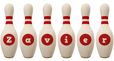 Zavier bowling-pin logo