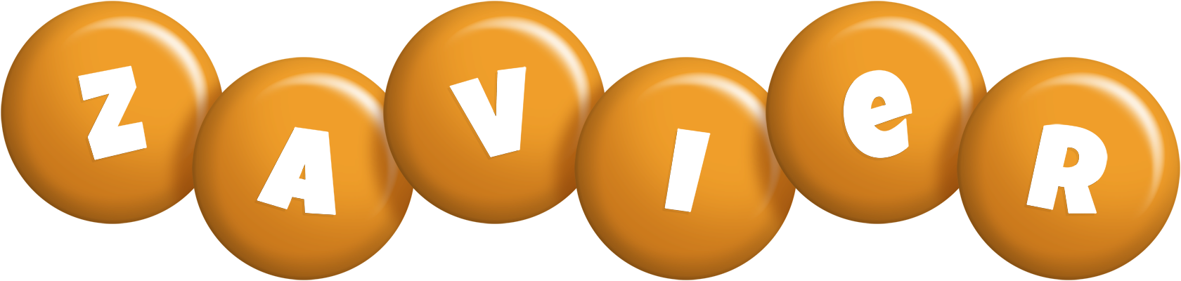 Zavier candy-orange logo
