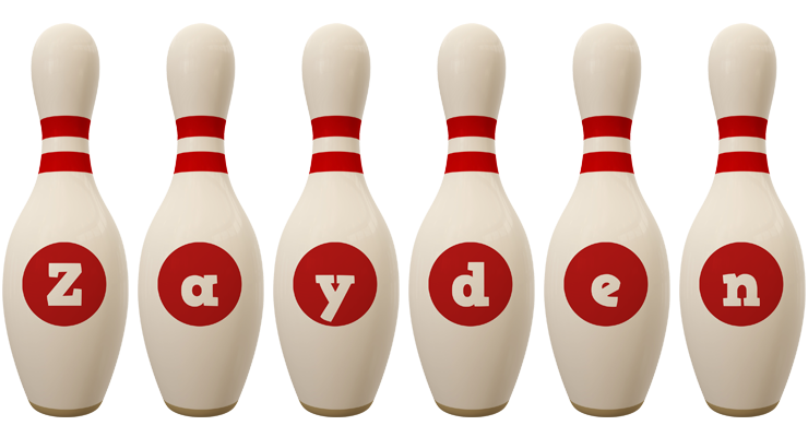 Zayden bowling-pin logo