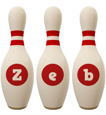 Zeb bowling-pin logo
