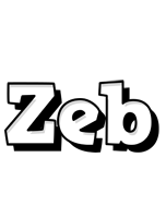 Zeb snowing logo