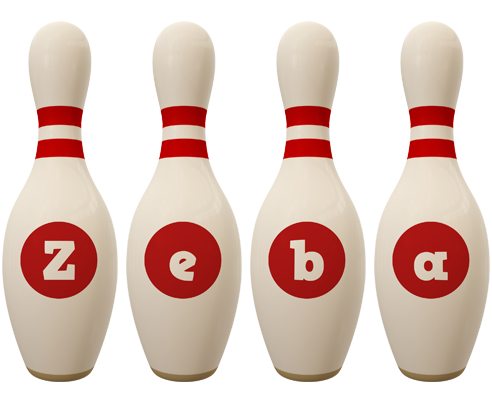 Zeba bowling-pin logo