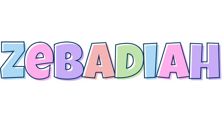 Zebadiah pastel logo