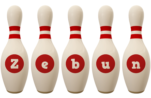 Zebun bowling-pin logo