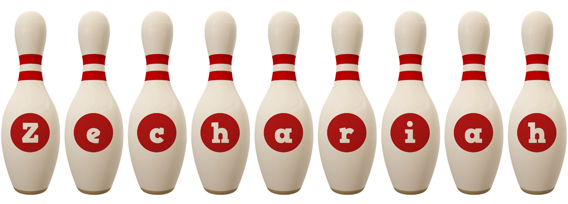 Zechariah bowling-pin logo