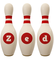 Zed bowling-pin logo