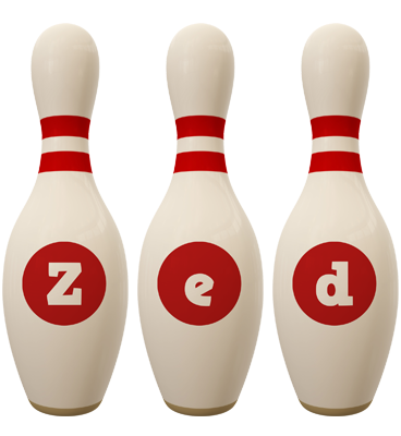 Zed bowling-pin logo