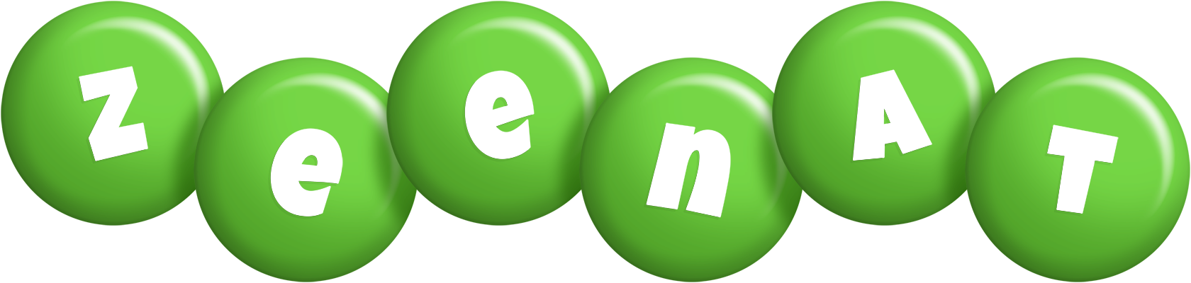 Zeenat candy-green logo