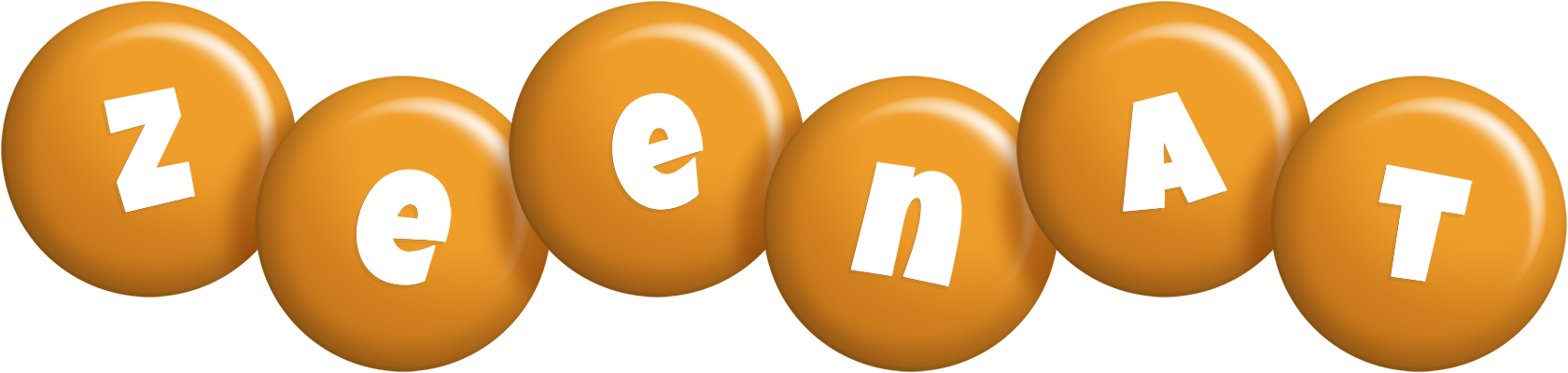 Zeenat candy-orange logo