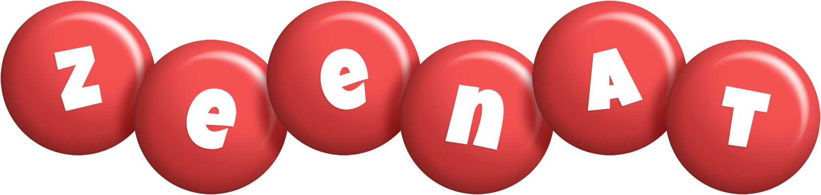 Zeenat candy-red logo