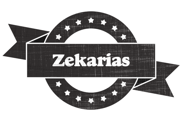 Zekarias grunge logo
