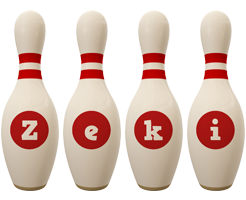 Zeki bowling-pin logo