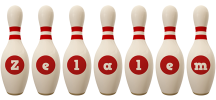 Zelalem bowling-pin logo