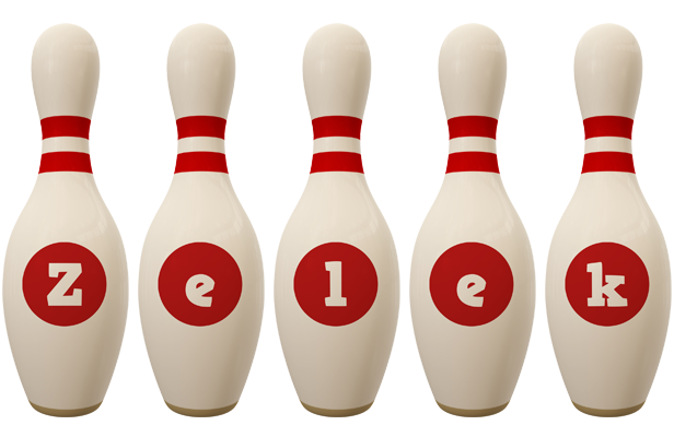 Zelek bowling-pin logo