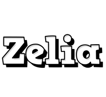 Zelia snowing logo