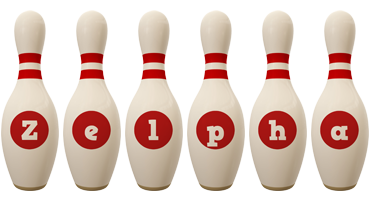 Zelpha bowling-pin logo