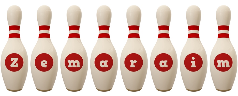 Zemaraim bowling-pin logo