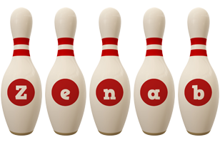 Zenab bowling-pin logo