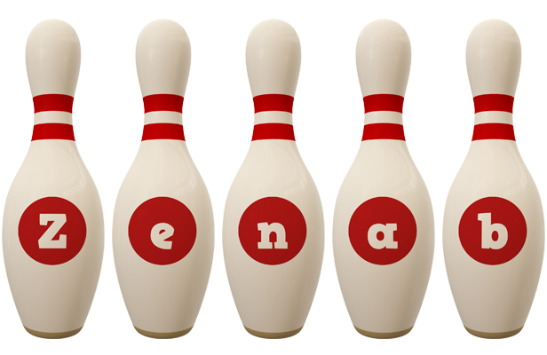 Zenab bowling-pin logo