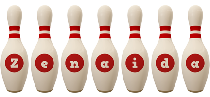 Zenaida bowling-pin logo