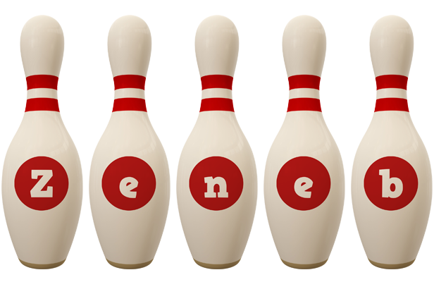 Zeneb bowling-pin logo